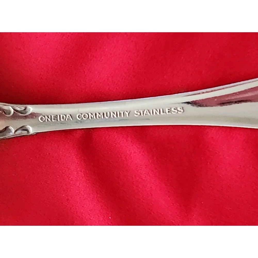 Oneida Chatelaine Serving Set 4pc Community Stainless Floral Fork Spoons